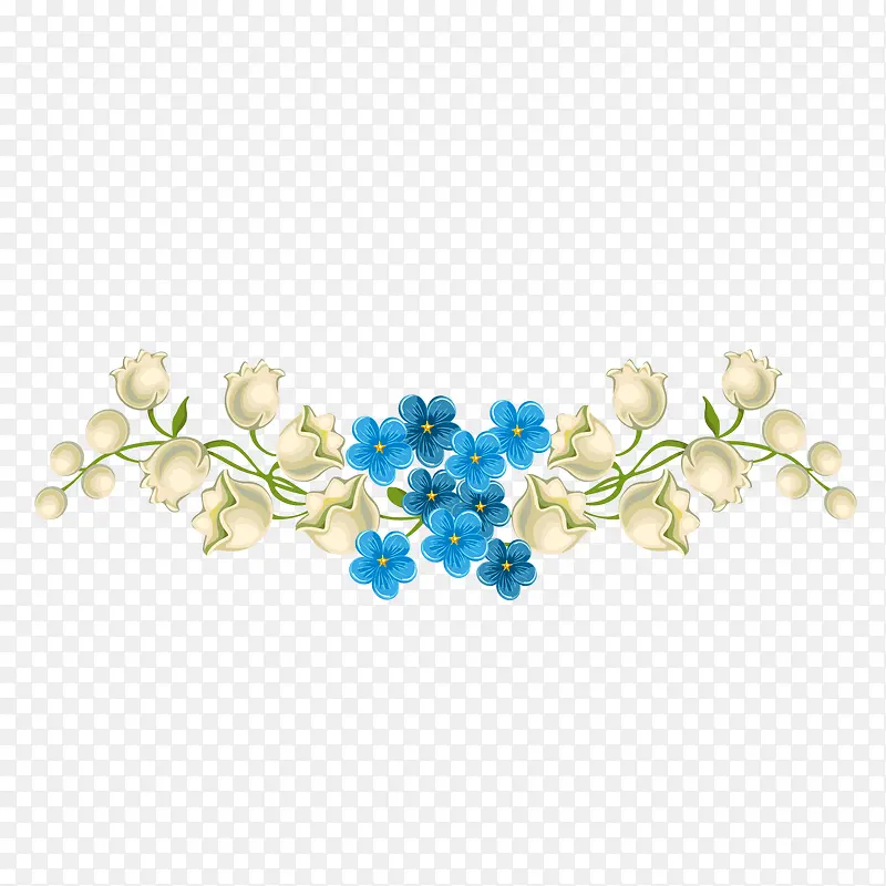 婚礼装饰蓝色白色花卉