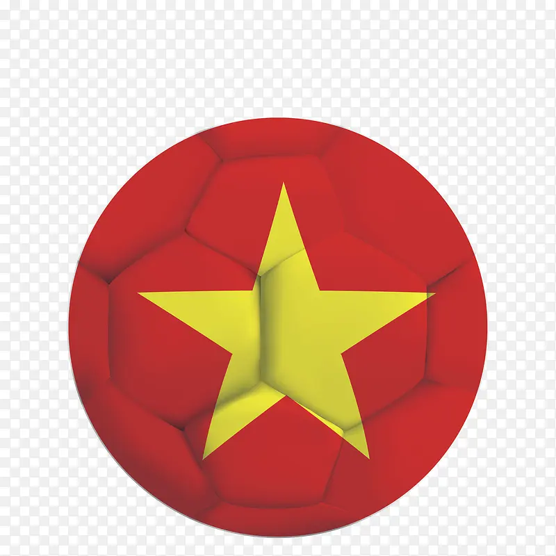 彩色国庆图案装饰足球
