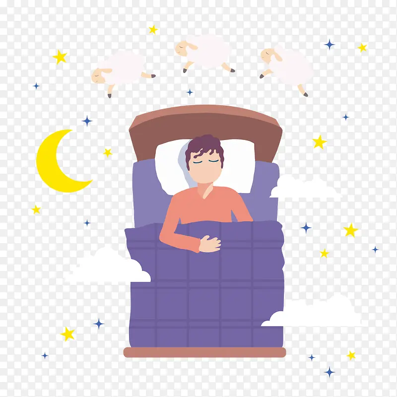 正在睡着的男人PNG
