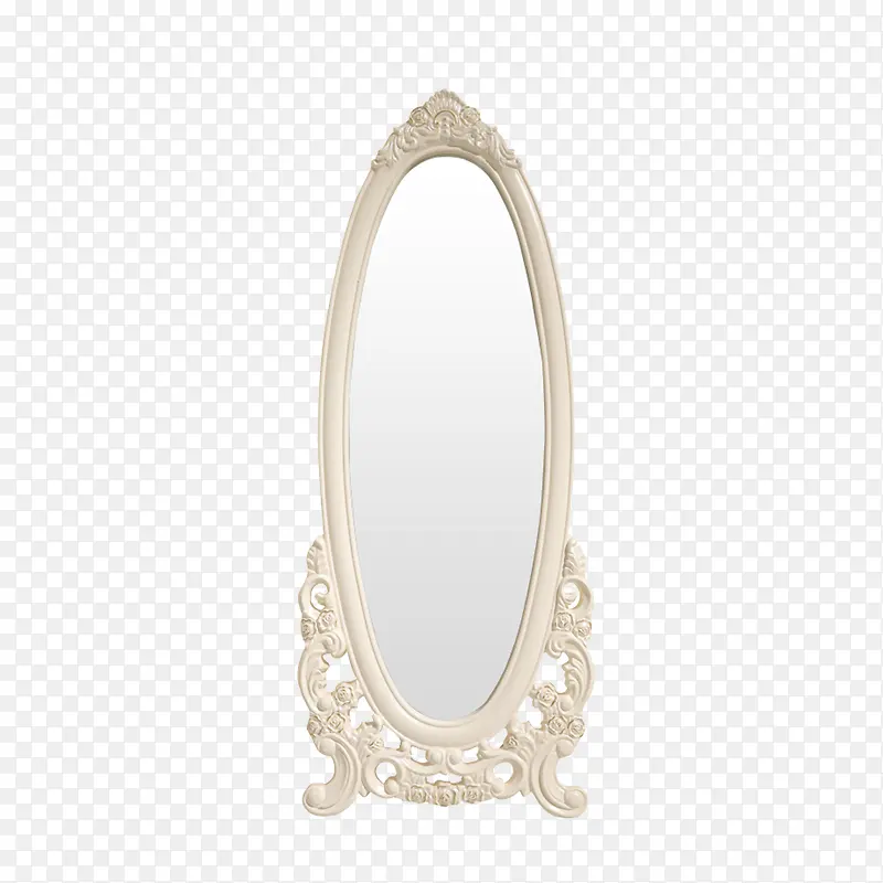 白色欧式风格化妆镜