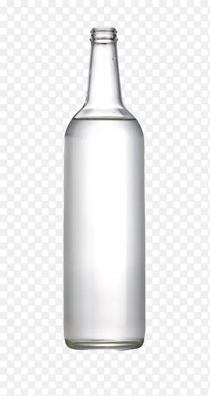 透明解渴玻璃瓶无盖的一瓶饮料实