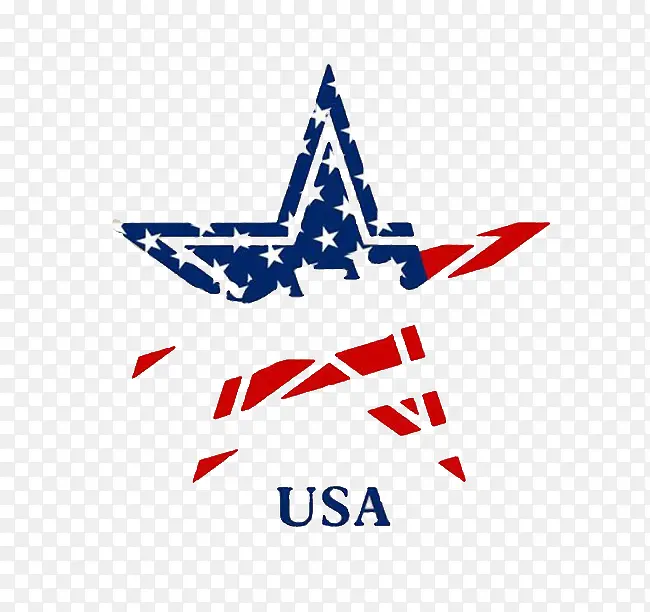美国国旗底纹五角星