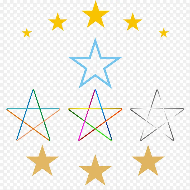 手绘五角星
