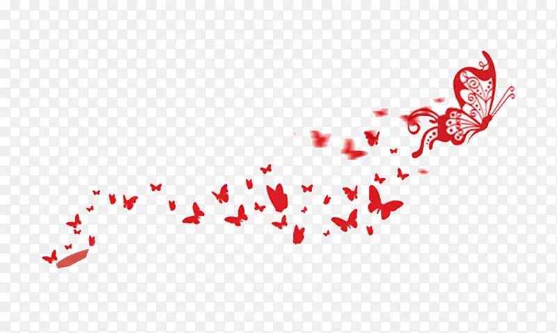 飞舞的红色蝴蝶