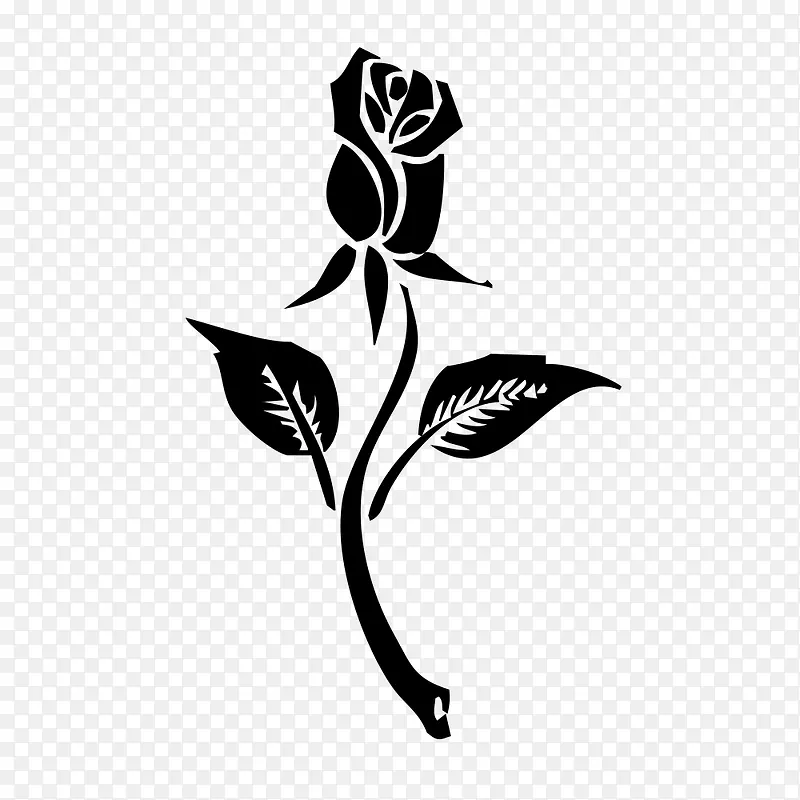 一只黑色玫瑰