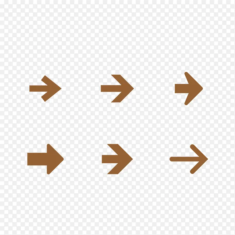 矢量棕色阵列箭头箭号