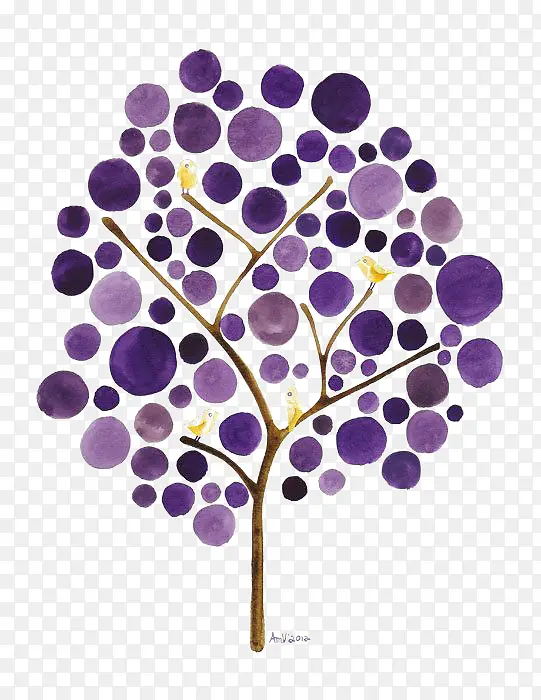 紫色小树