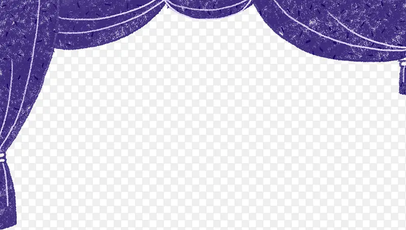 紫色彩绘窗帘
