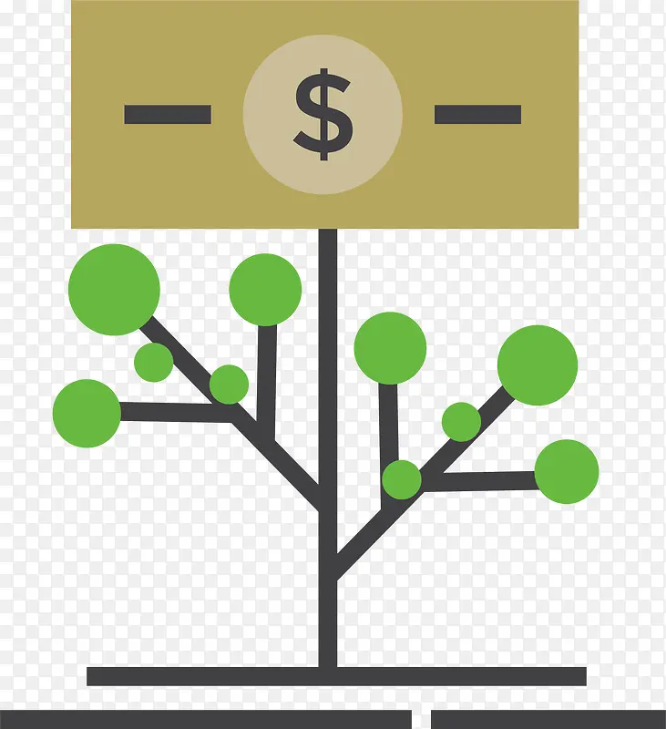 发财树金融商务图标