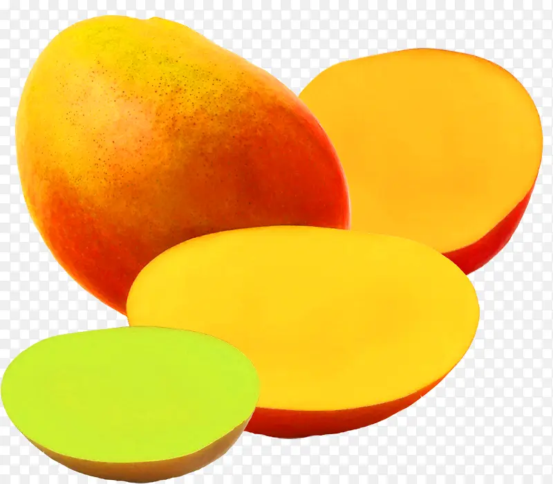 橘黄色切片芒果块