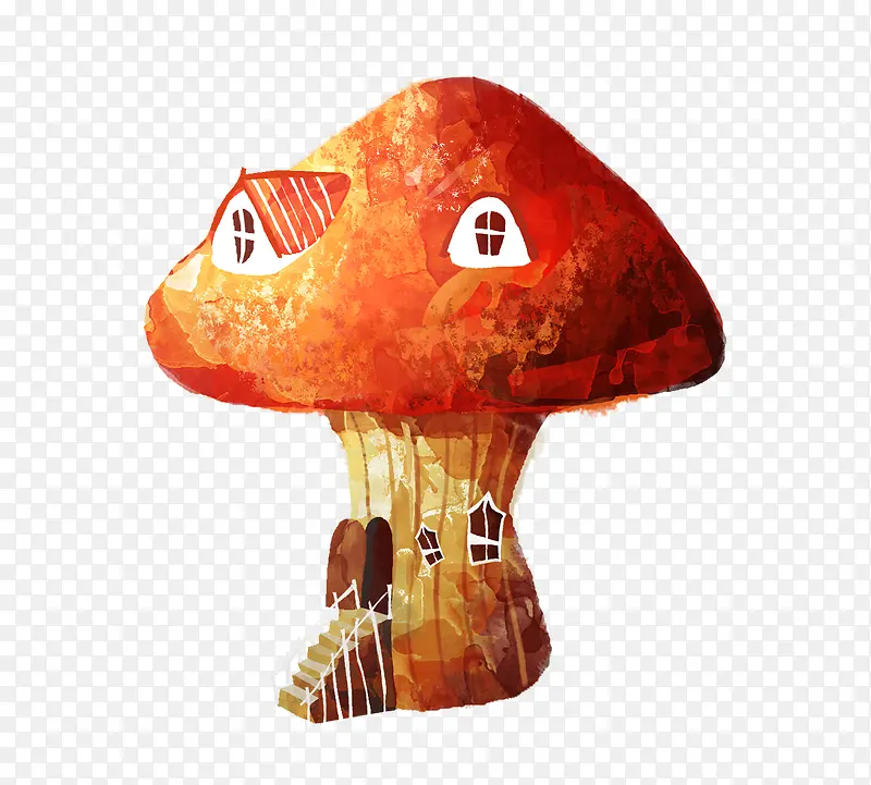 魔幻卡通手绘蘑菇蘑菇小屋