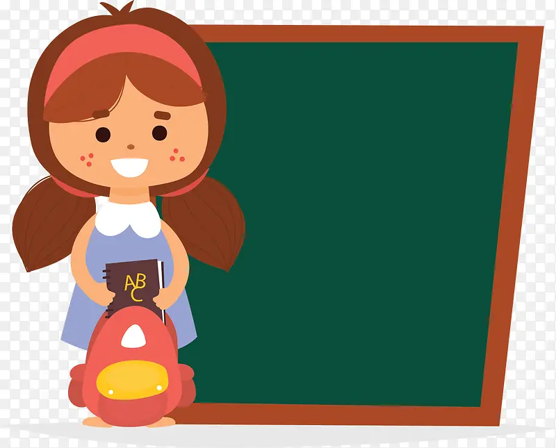 开学季上学孩子黑板