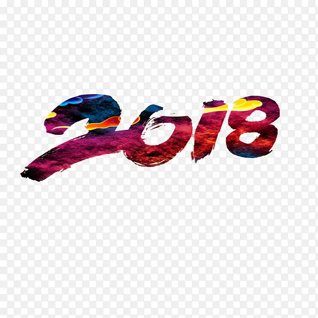 2018年新年创意字体设计