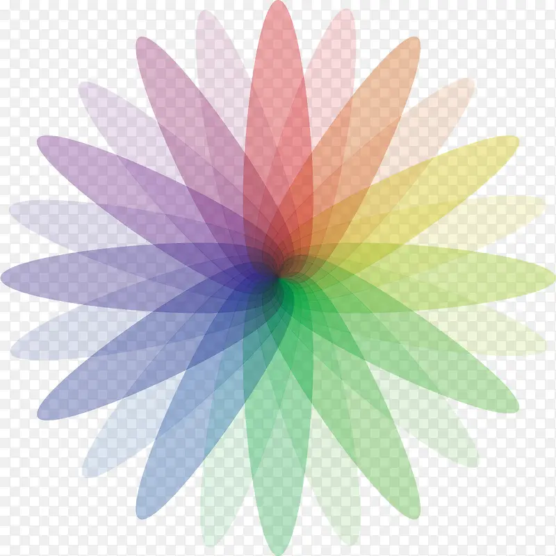 花瓣波浪色块