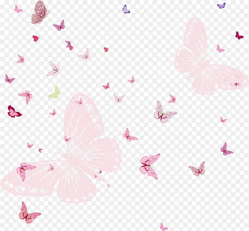 小清新粉色蝴蝶