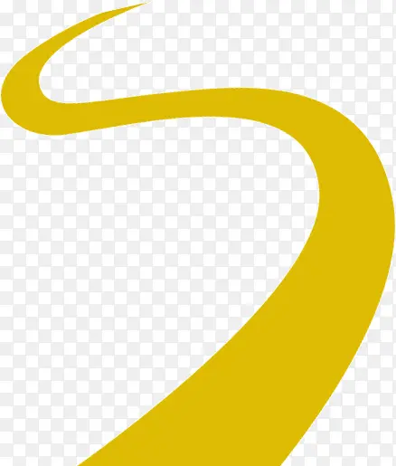 弯曲绵延的黄色曲线道路