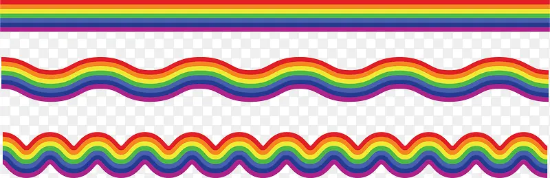 七色彩虹条纹花纹