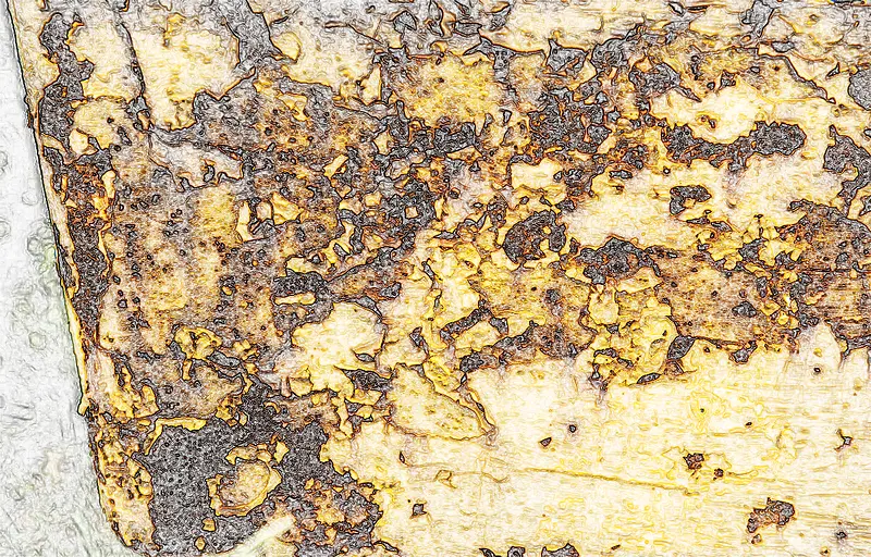 金黄色金属氧化锈蚀腐化纹理背景