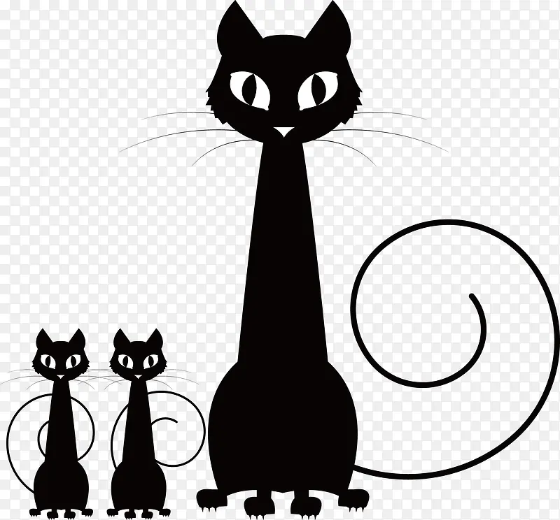 三只小黑猫