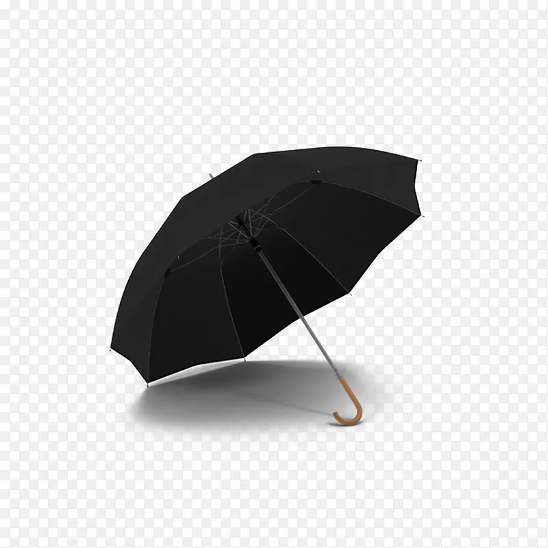 打开的黑色雨伞