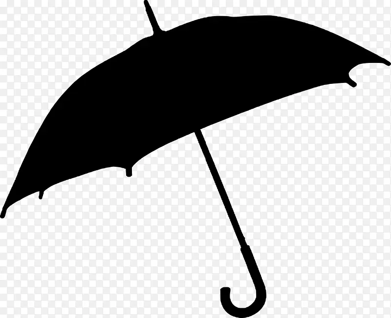 黑色的雨伞手绘图