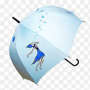 白色雨伞打开的雨伞