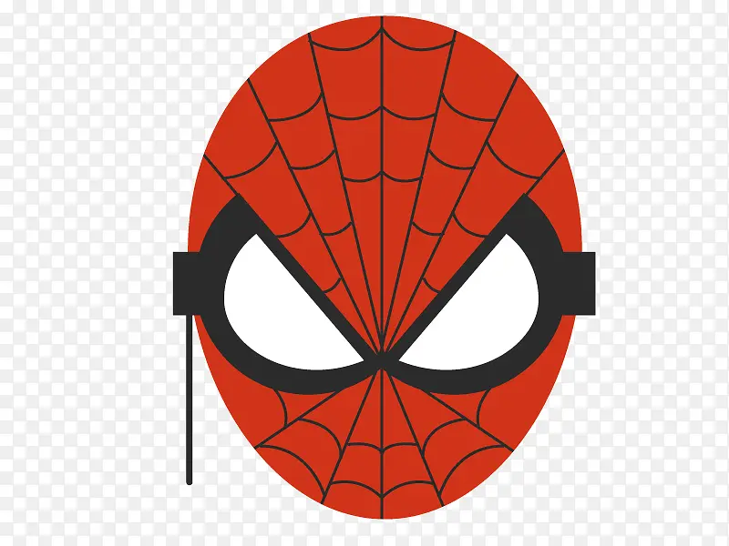 蜘蛛侠面具卡通矢量素材