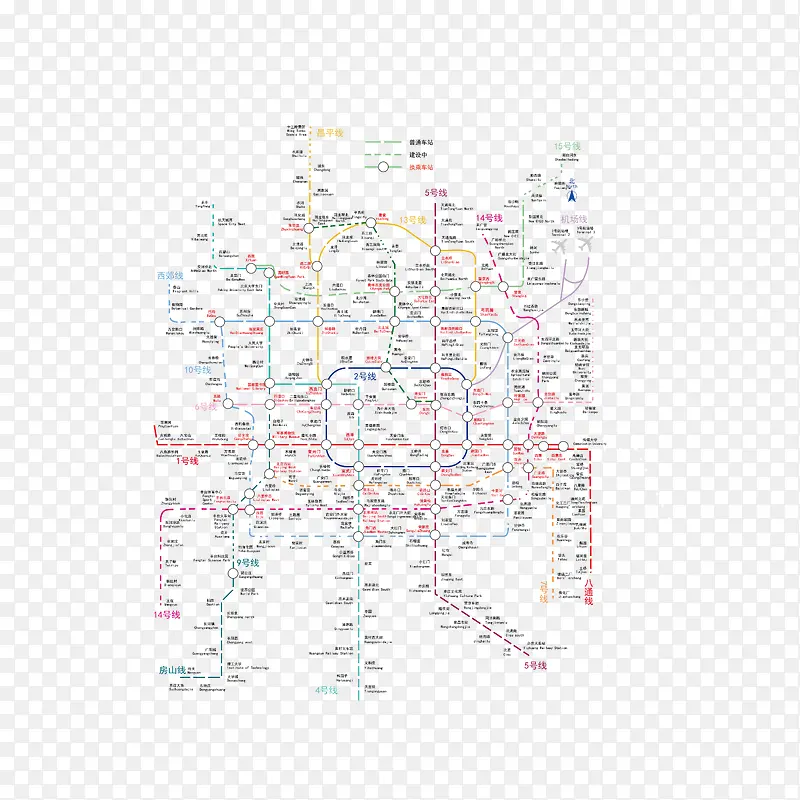 北京地铁规划线路图
