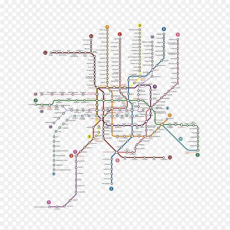英文地铁规划线路图