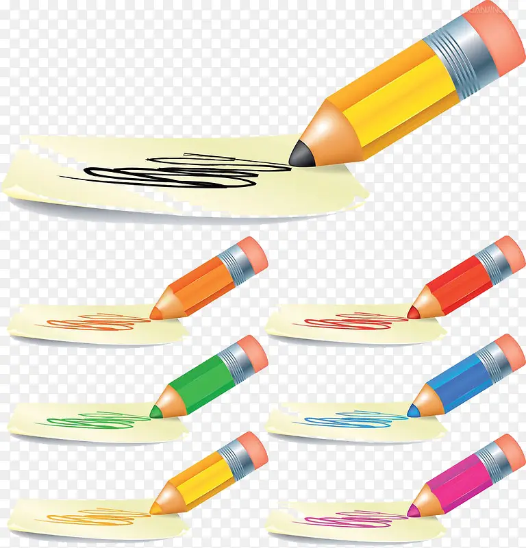 多种不同颜色笔