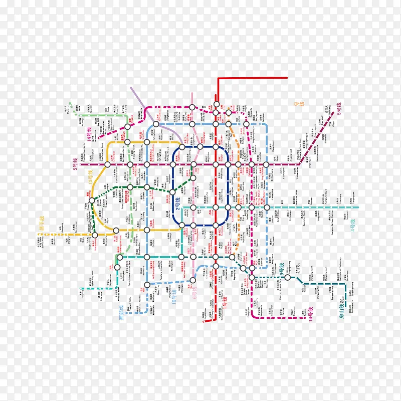 北京详细地铁规划线路图PNG图片素材下载_图片编号qvkkepry-免抠素材网