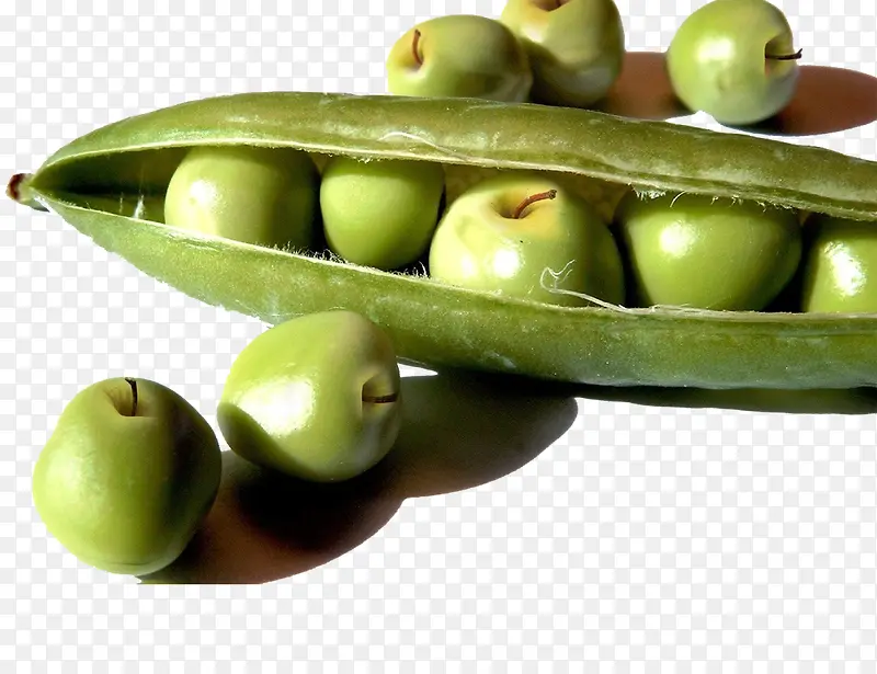 创意绿色苹果豆荚
