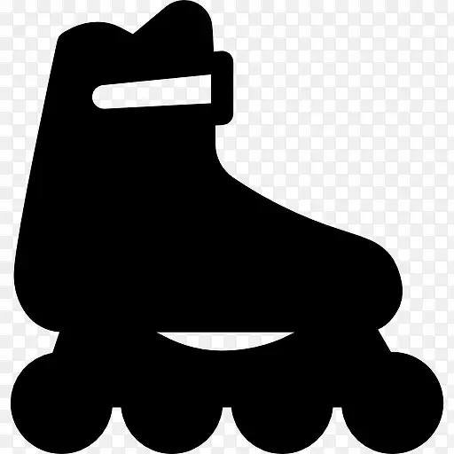 线的滚轴溜冰鞋图标