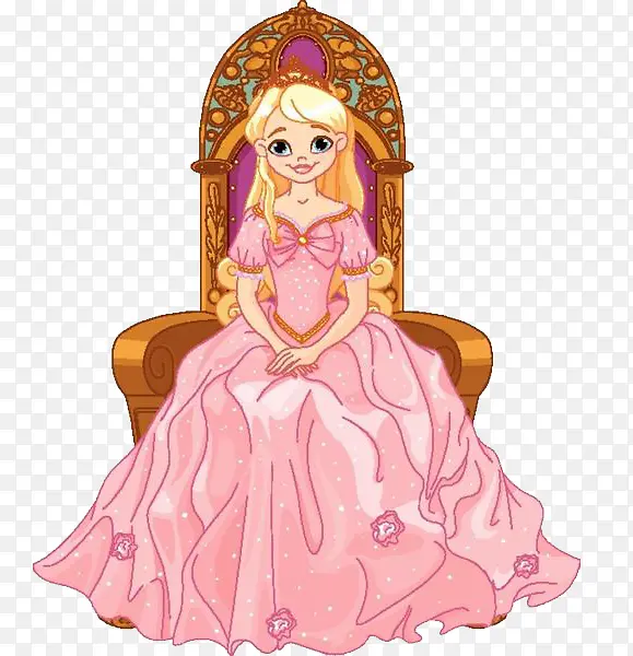 坐着椅子上美丽的公主