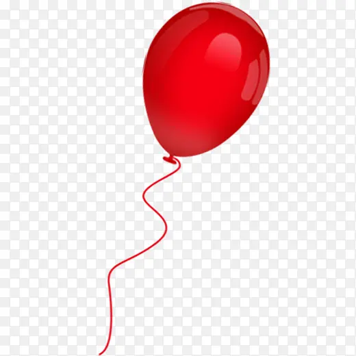 红色圆弧气球元素