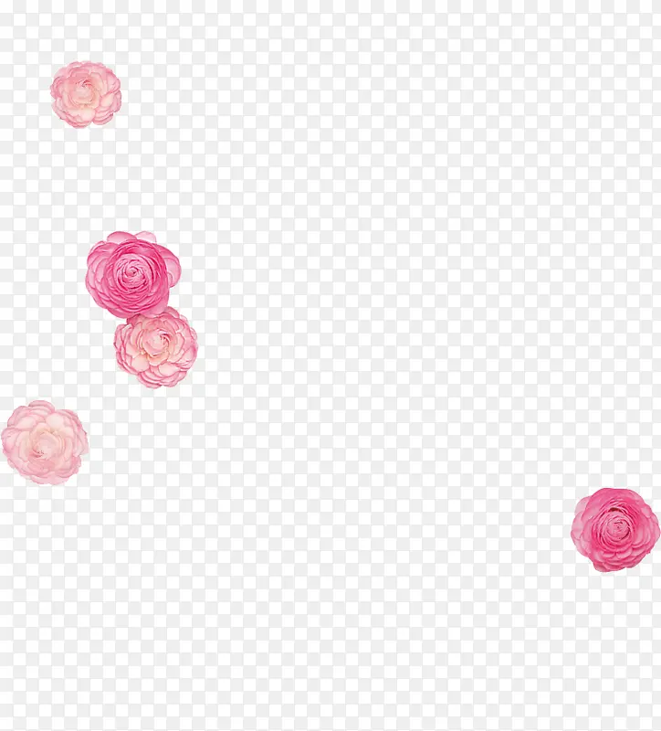 粉嫩花卉漂浮