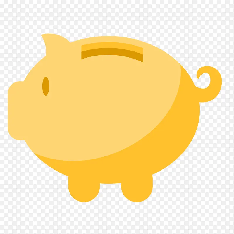 卡通扁平化小猪存钱罐设计