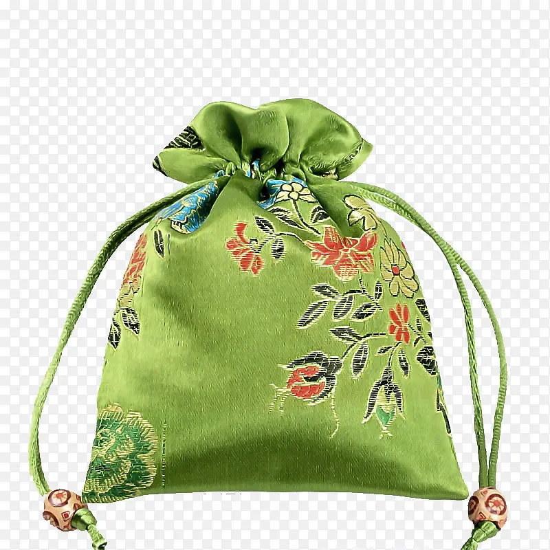 绿色高端刺绣福袋炭包