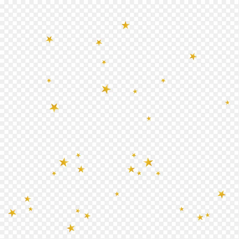 卡通漂浮黄色星星矢量图