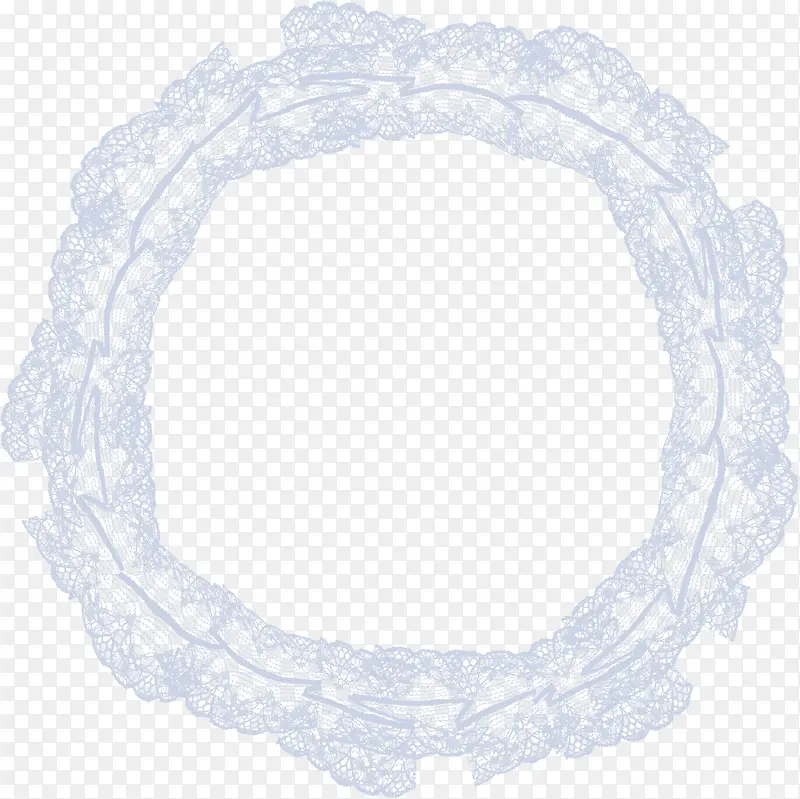 蓝色花纹圆环