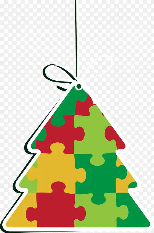 圣诞节拼图圣诞树