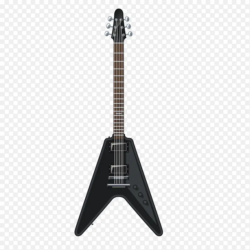 黑色的电吉他设计