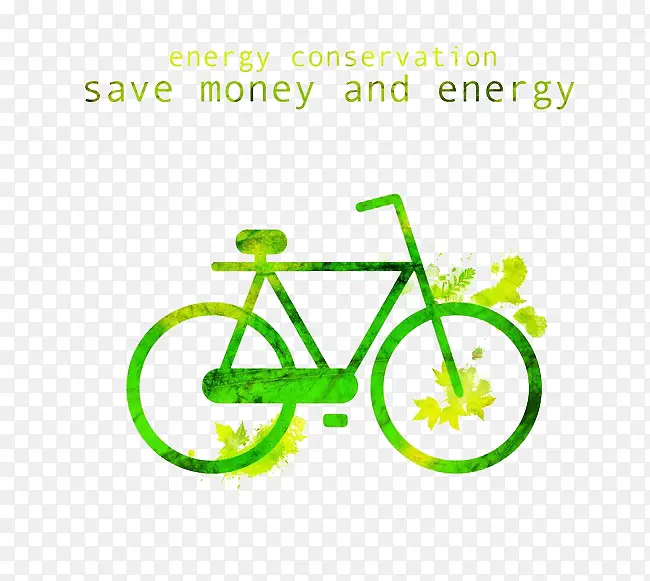 骑行自行车低碳元素