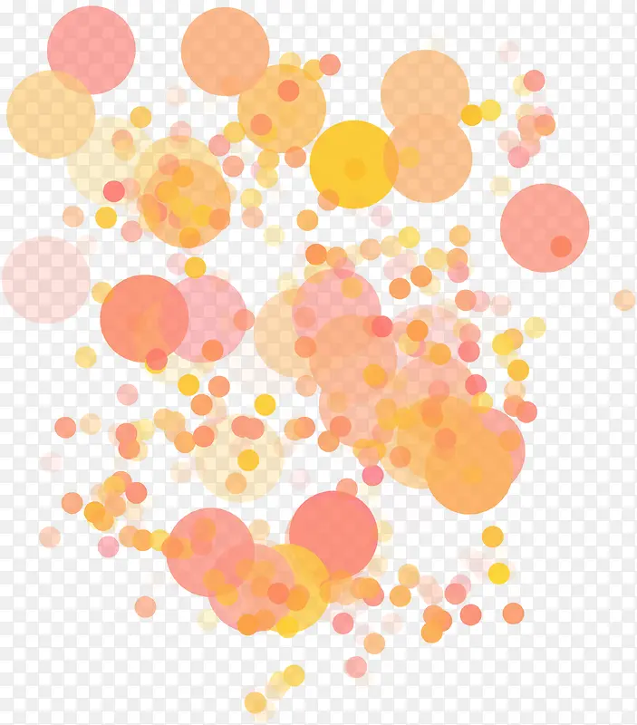橙色缤纷圆形背景图案