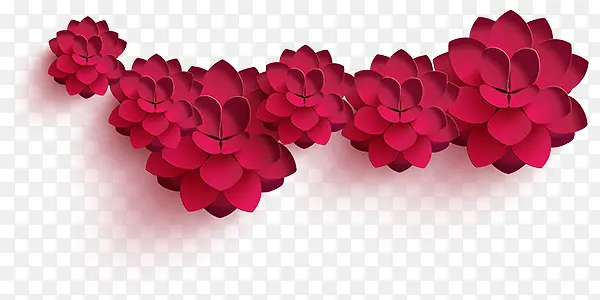 喜庆中国风装饰图案红花