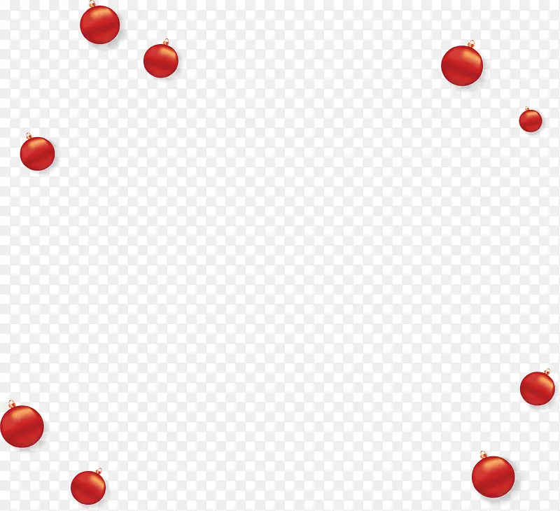 红色小球挂饰花纹