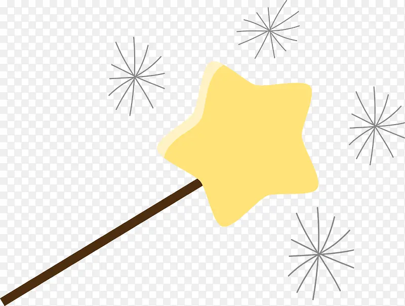 黄色五角星魔法棒