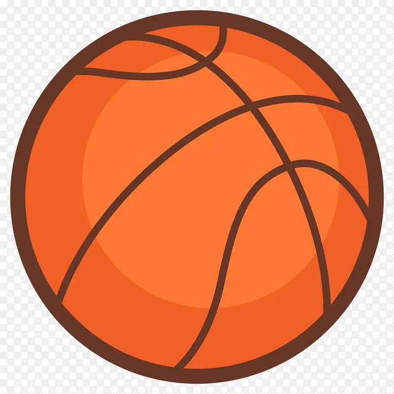 橙色篮球矢量插画