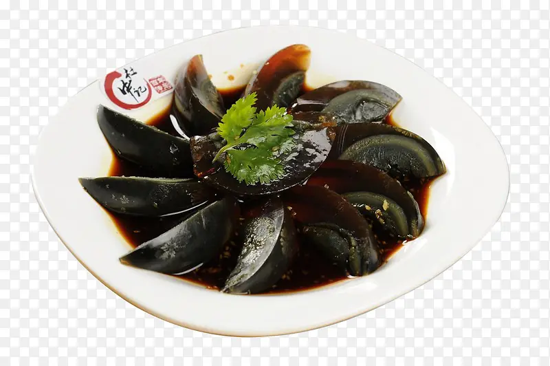 香菜美味姜汁松花蛋