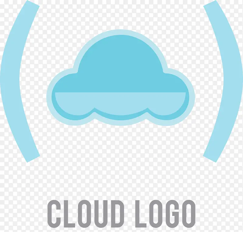 精美蓝色云朵logo图